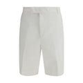Thom Browne White Polyester Bermuda Shorts