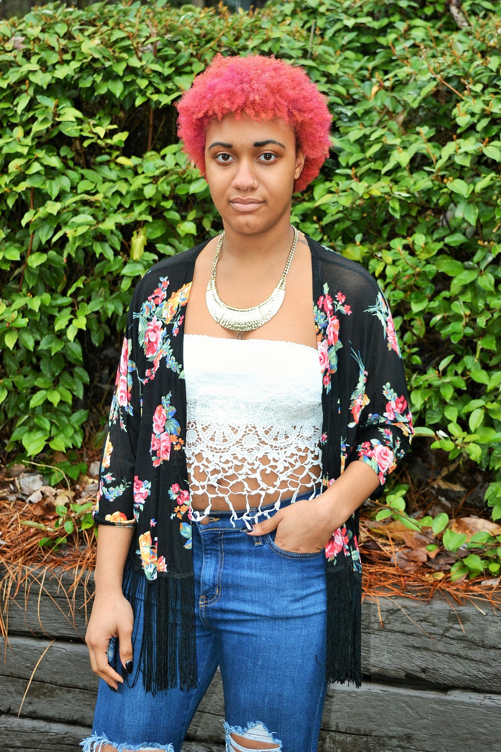 Bohemian Kimono With Fringe