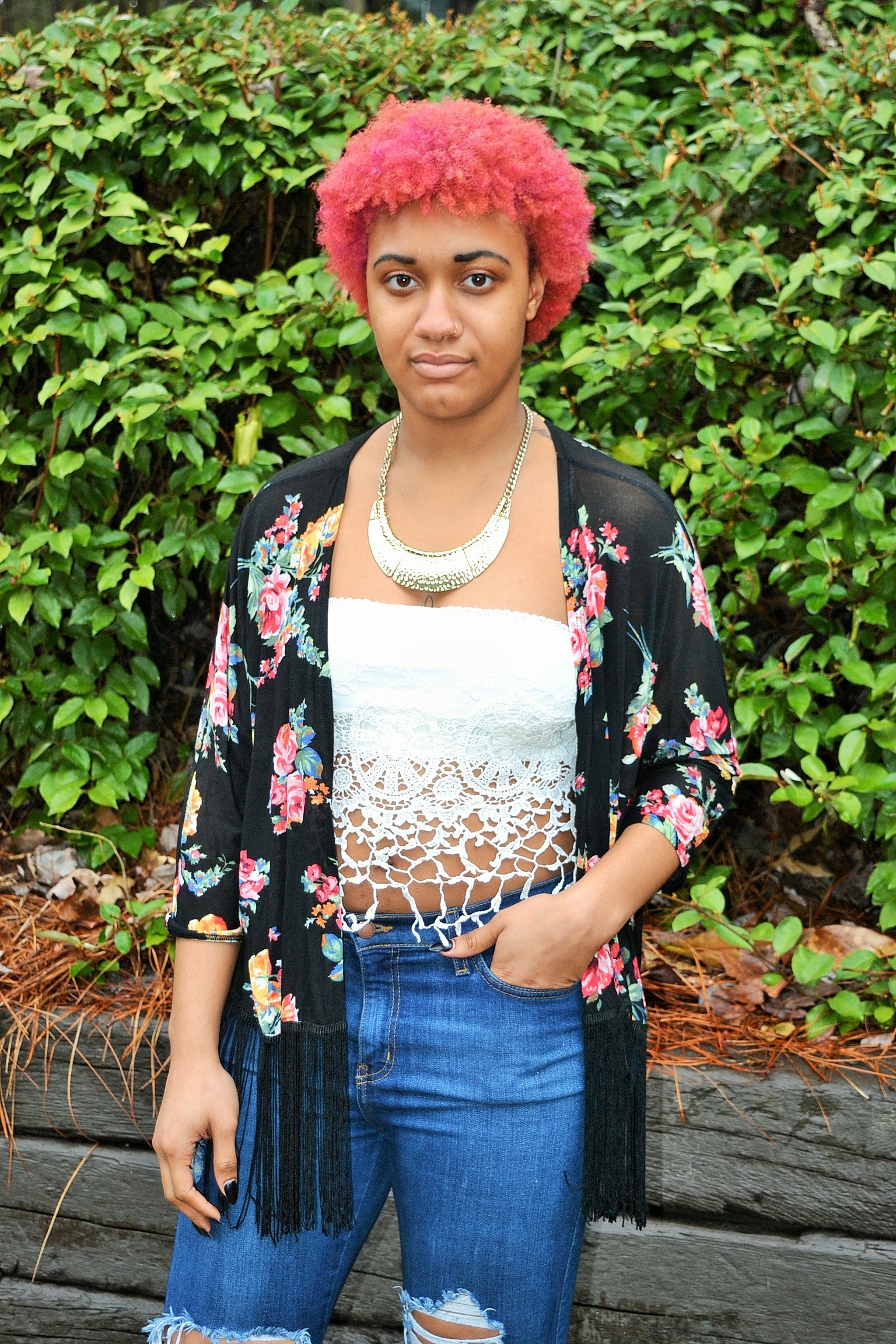 Bohemian Kimono With Fringe