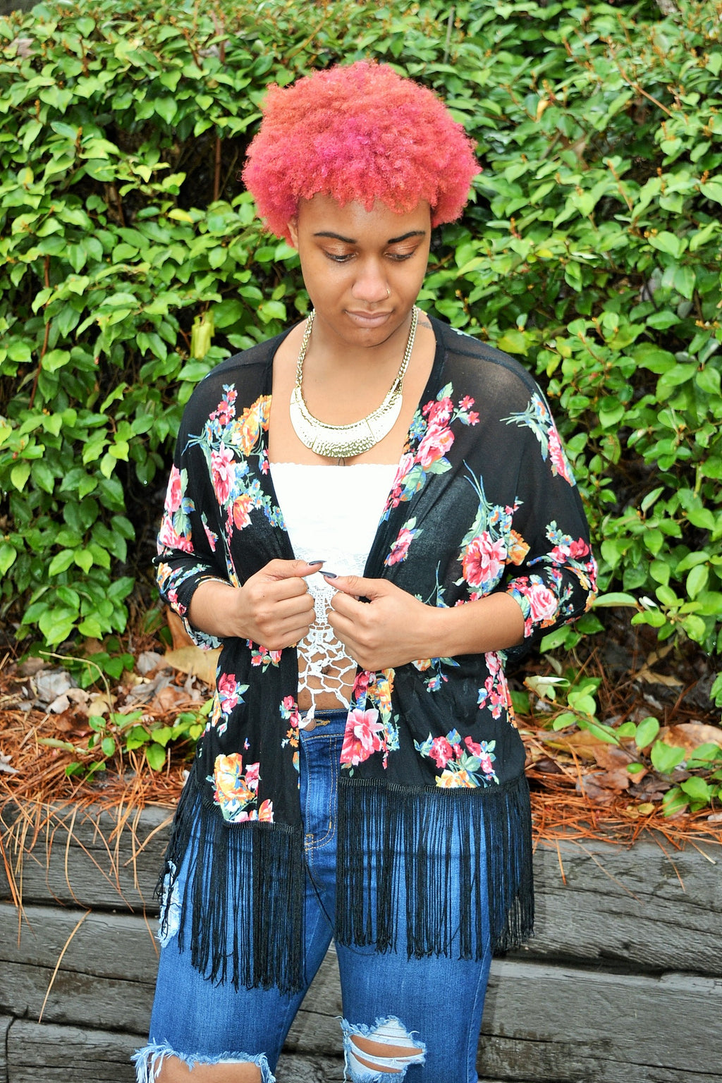 Bohemian Kimono With Fringe