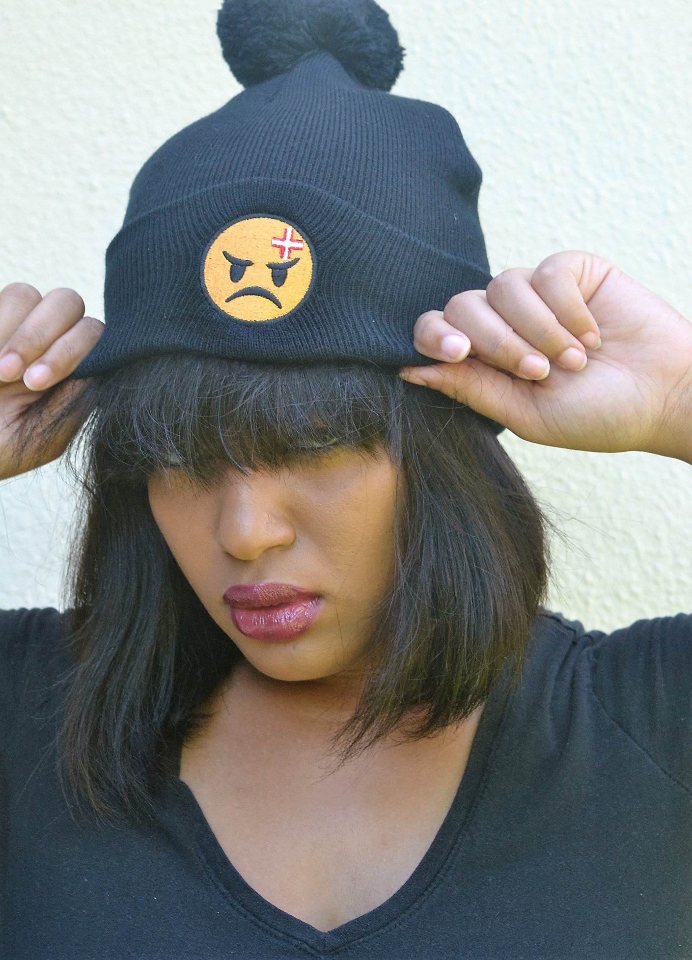 Annoyed Emoji Beanie