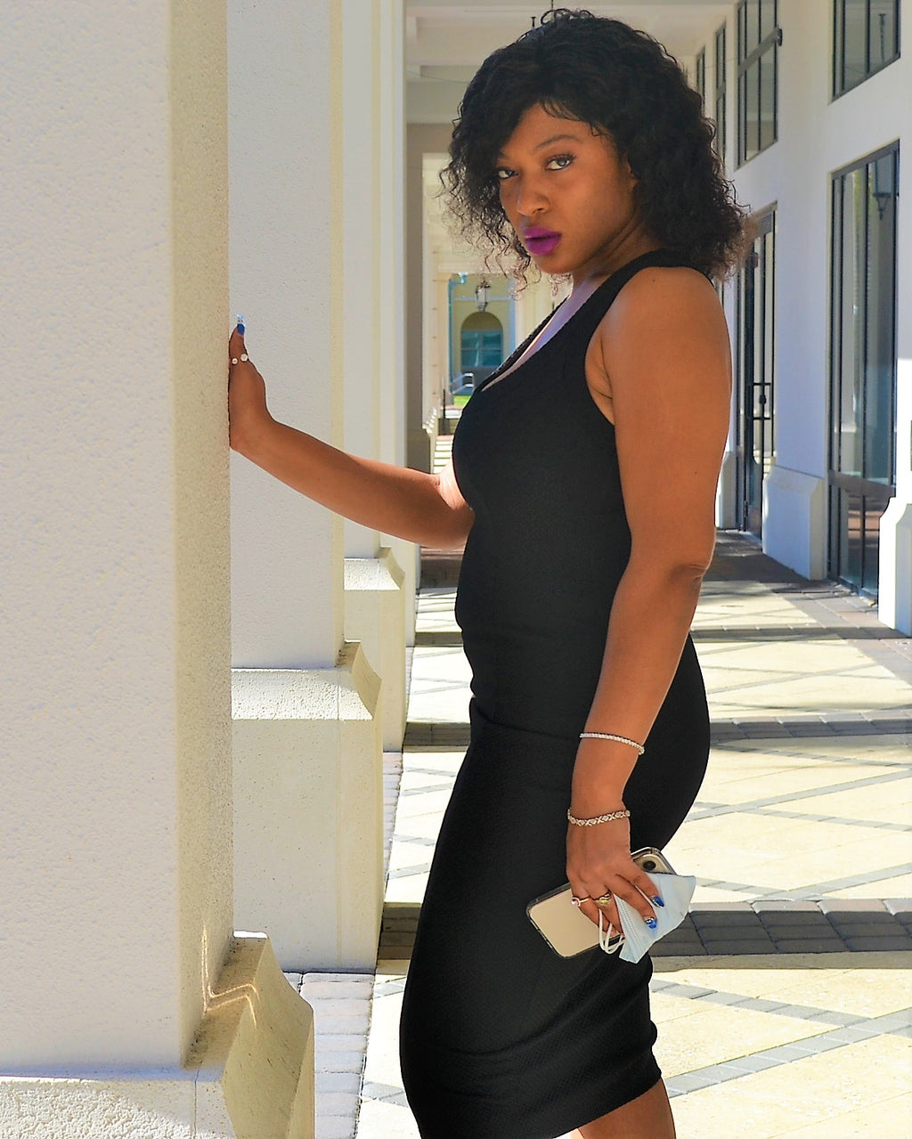 Textured Little Black Dress