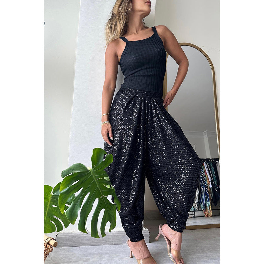 Sequin Harem Pants