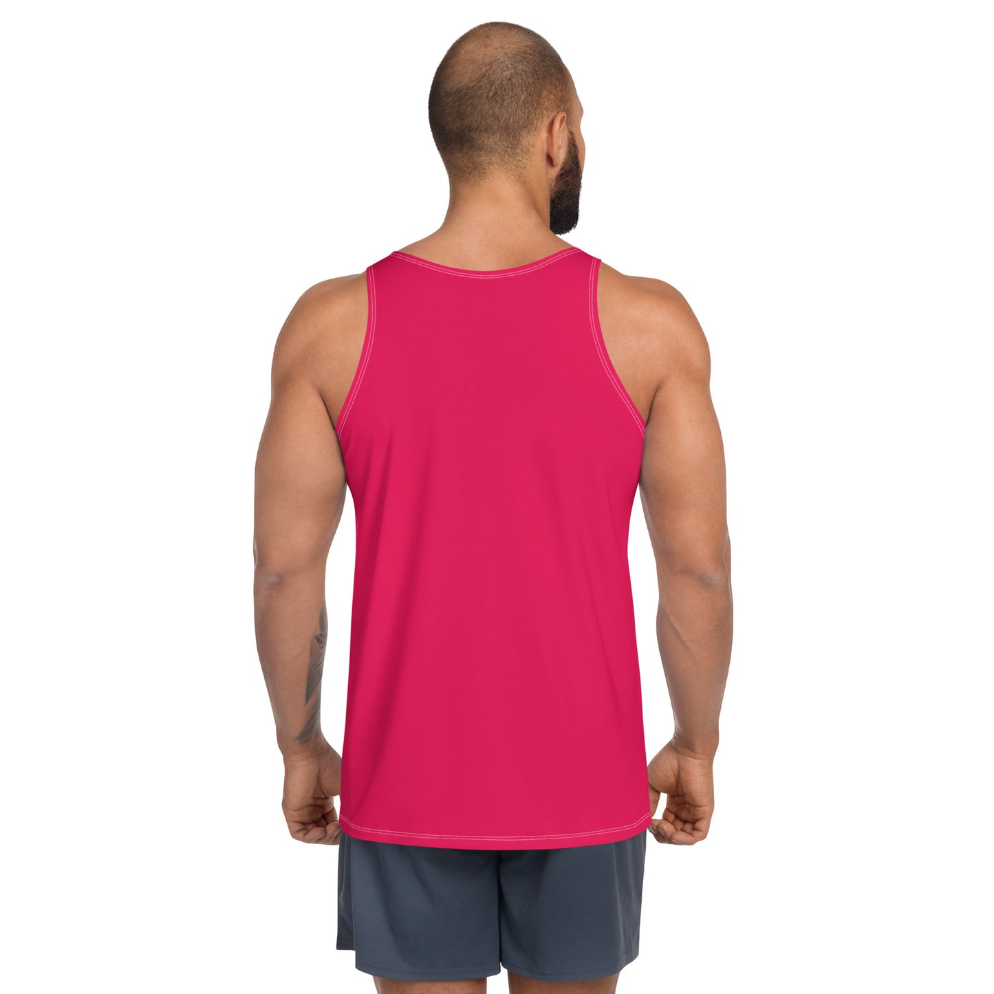 Men's Hibiscus Pink Tank Top