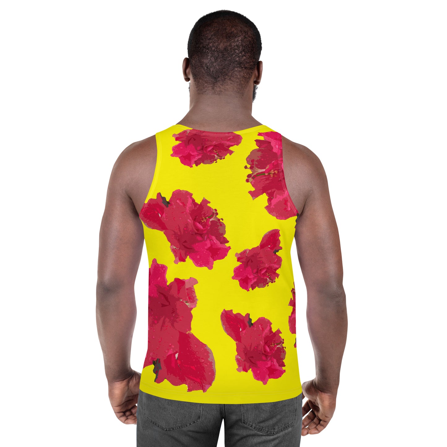 Men's Hibiscus Floral Tank Top