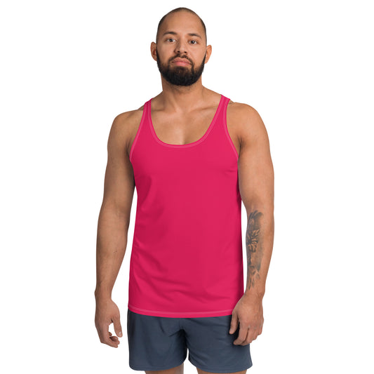 Men's Hibiscus Pink Tank Top