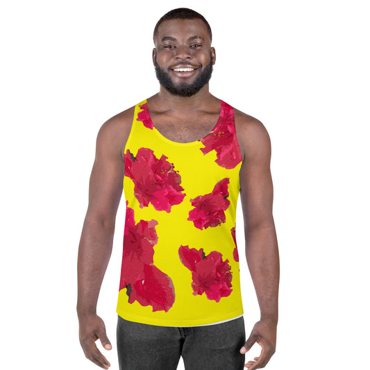 Men's Hibiscus Floral Tank Top