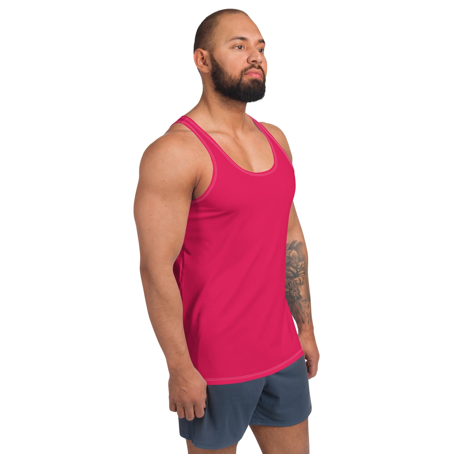 Men's Hibiscus Pink Tank Top