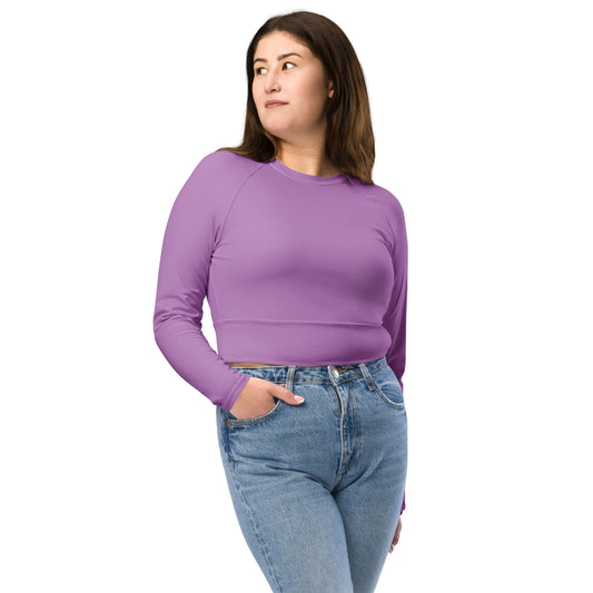 Women's Lincoln Road Lavender long-sleeve crop top