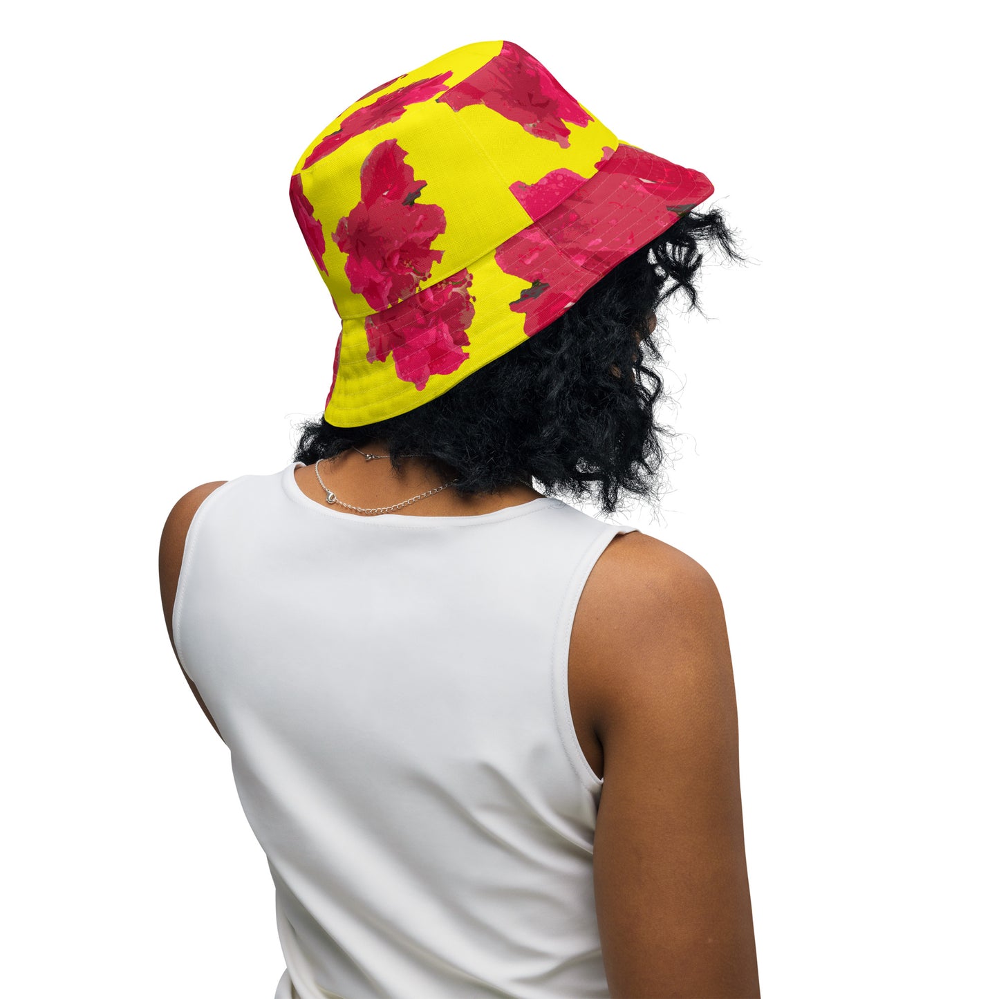 Hibiscus Me Crazy Reversible bucket hat