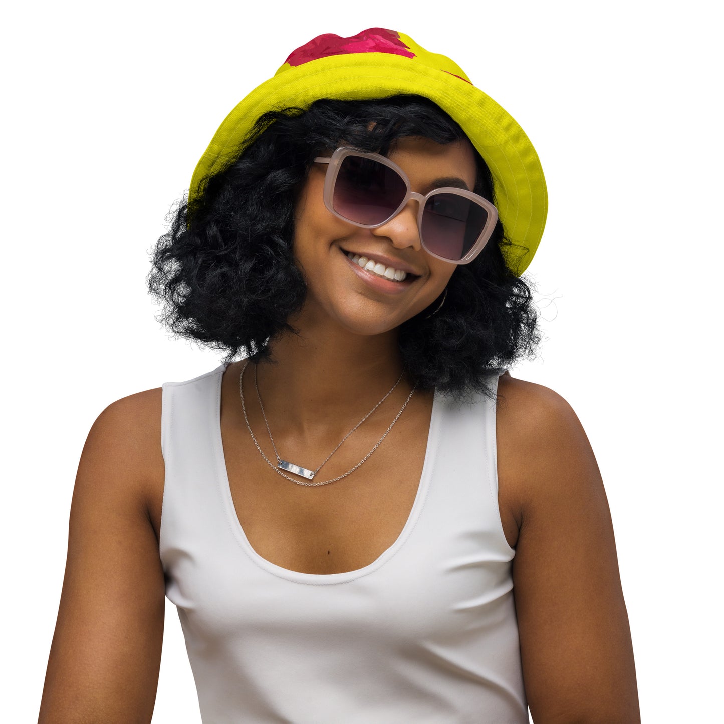 Hibiscus Me Crazy Reversible bucket hat