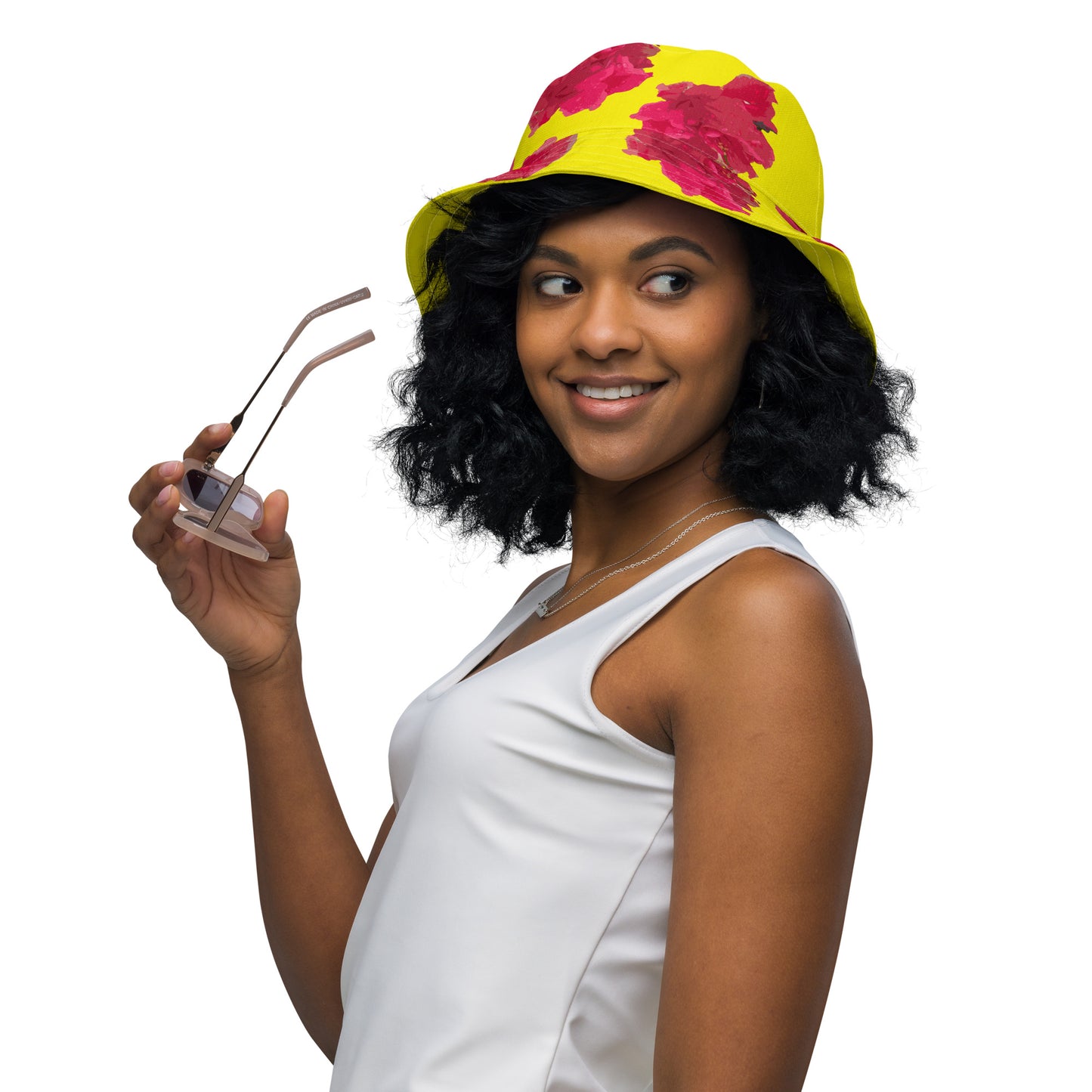 Hibiscus Me Crazy Reversible bucket hat