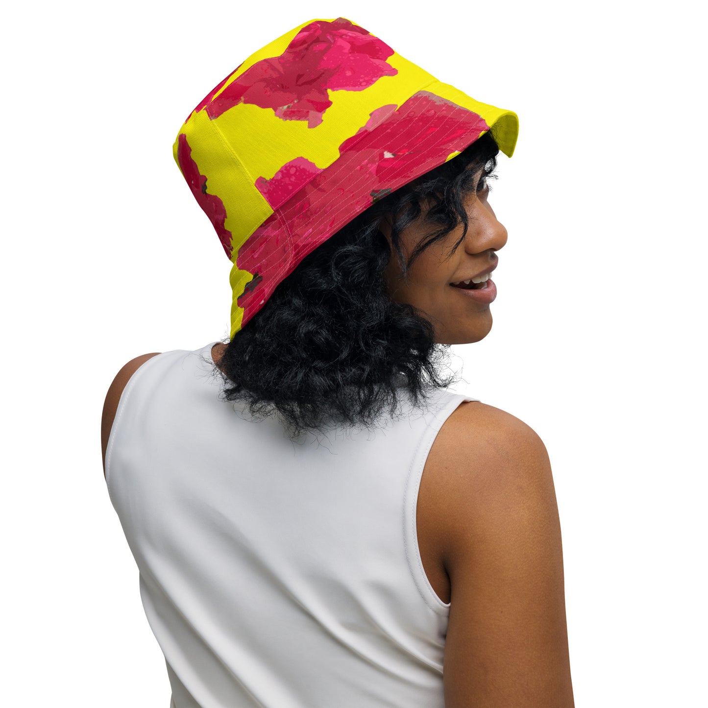 Hibiscus Me Crazy Reversible bucket hat