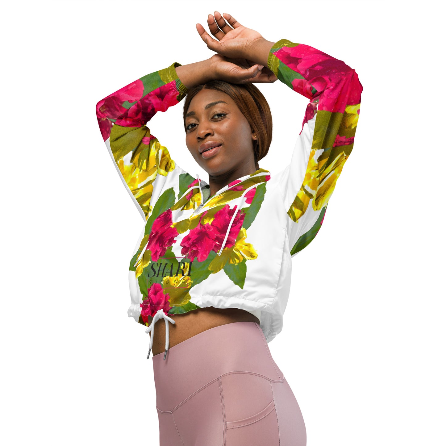 Women’s Hibiscus cropped windbreaker