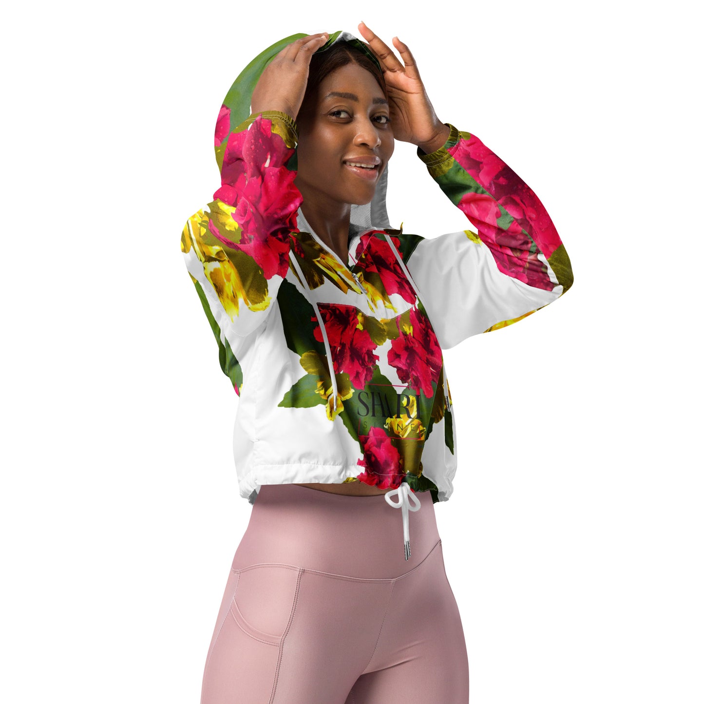 Women’s Hibiscus cropped windbreaker