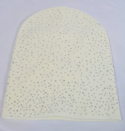 Cream stoned beanie