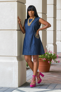 Sadie Denim Dress Original Pose Editorial