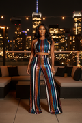 Sequin Trouser Extra Wide Leg - NYC Rooftop