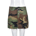 Women Clothing Summer Full Open Skirt  Camouflage Wrapped Skirt