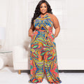 Women Clothing Printed Casual Plus Size Women Wear Plus Size Women Jumpsuit
