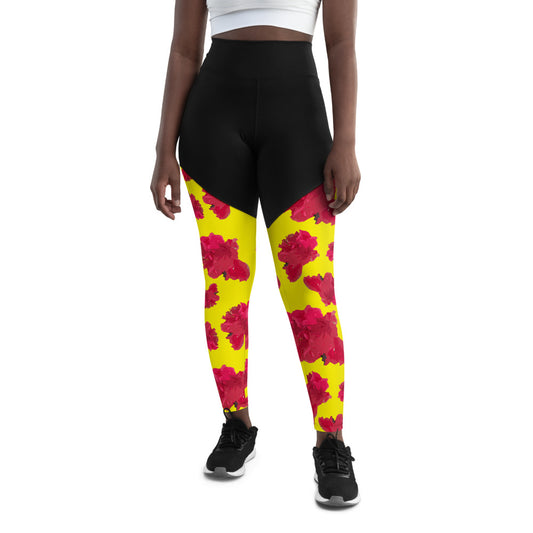 Hibiscus workout yoga Leggings