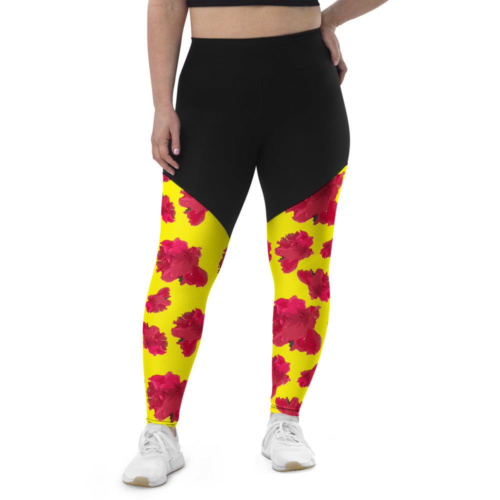 Hibiscus workout yoga Leggings