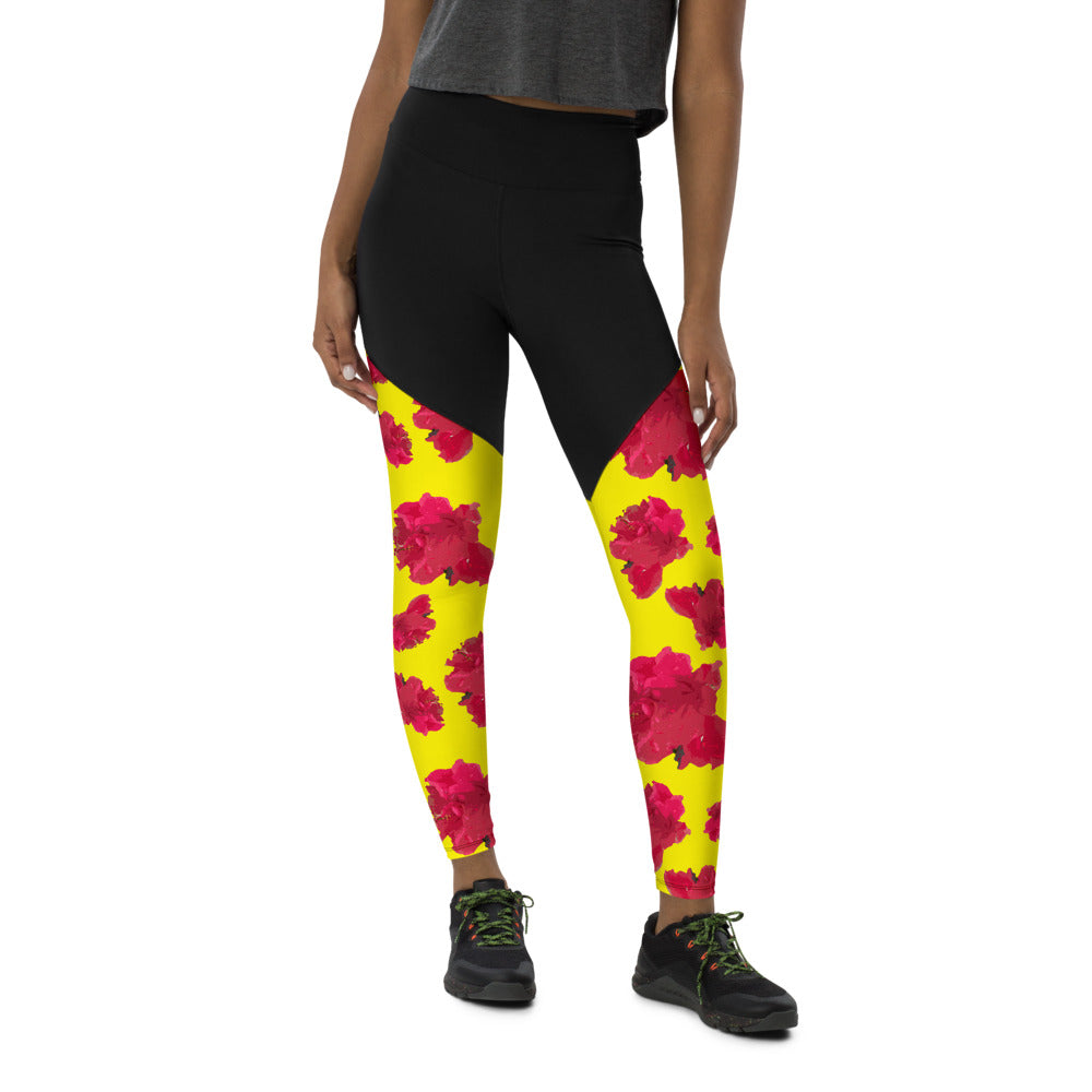 Hibiscus workout yoga Leggings