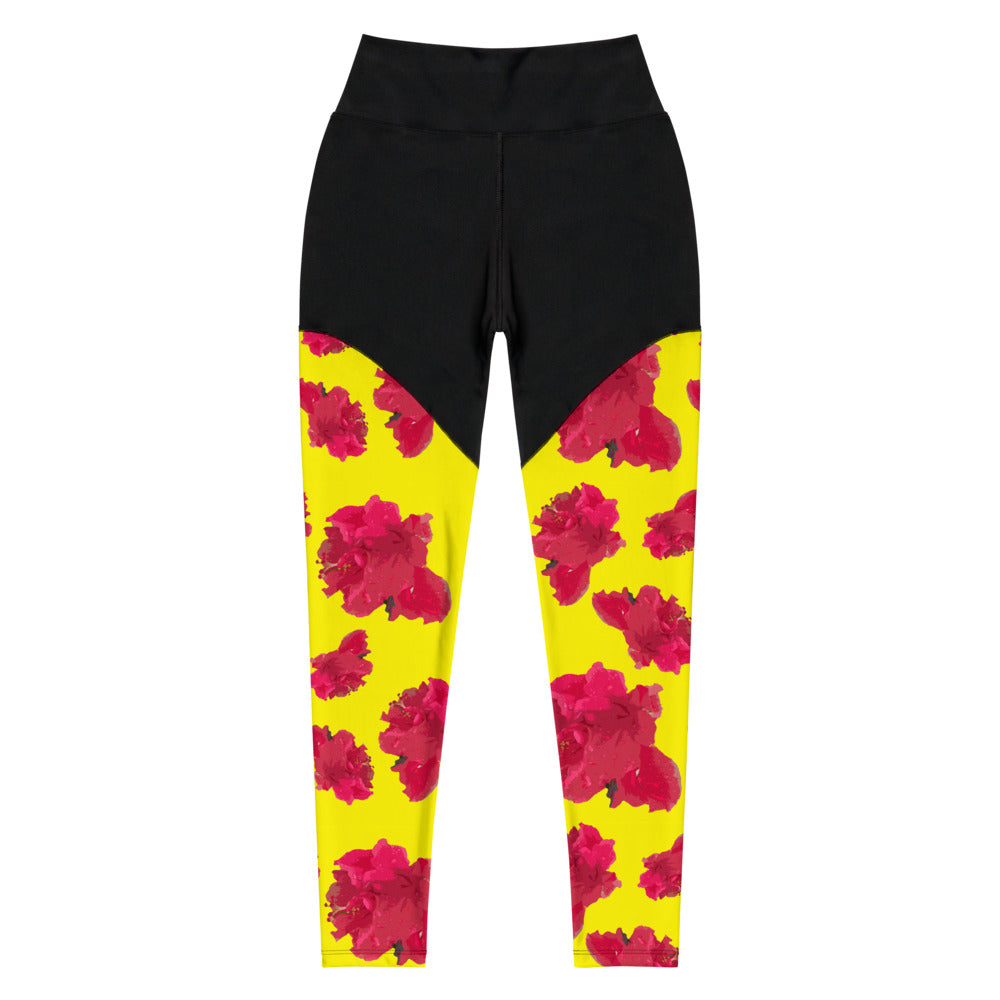 Hibiscus workout yoga Leggings