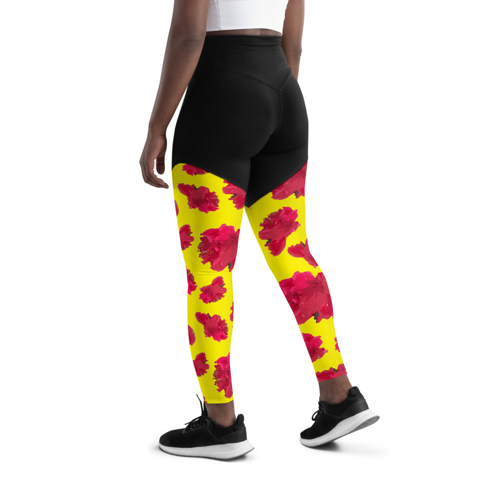 Hibiscus workout yoga Leggings