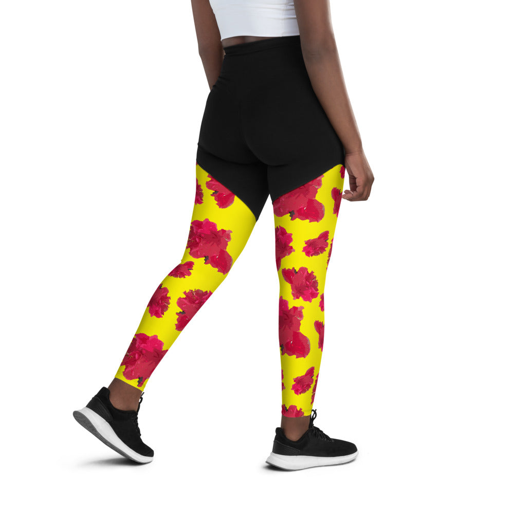 Hibiscus workout yoga Leggings